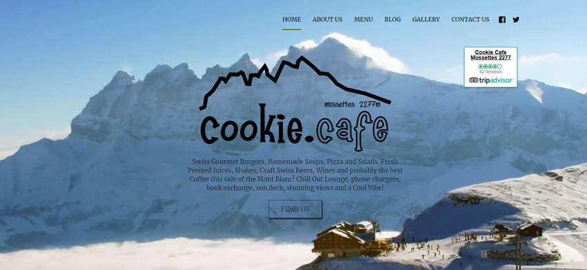 New Website for Morzine business, Cookie Cafe